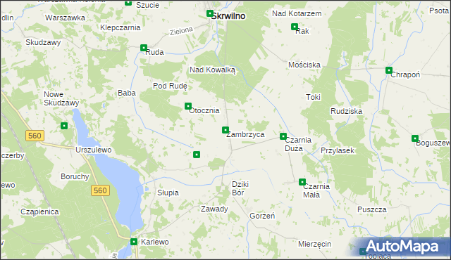 mapa Zambrzyca, Zambrzyca na mapie Targeo