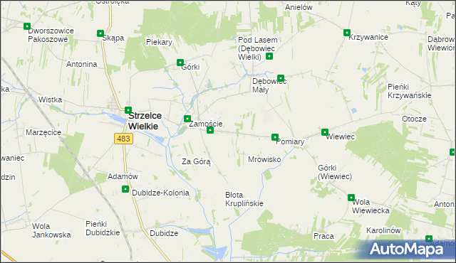 mapa Zamoście-Kolonia, Zamoście-Kolonia na mapie Targeo