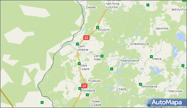 mapa Żarki Małe, Żarki Małe na mapie Targeo