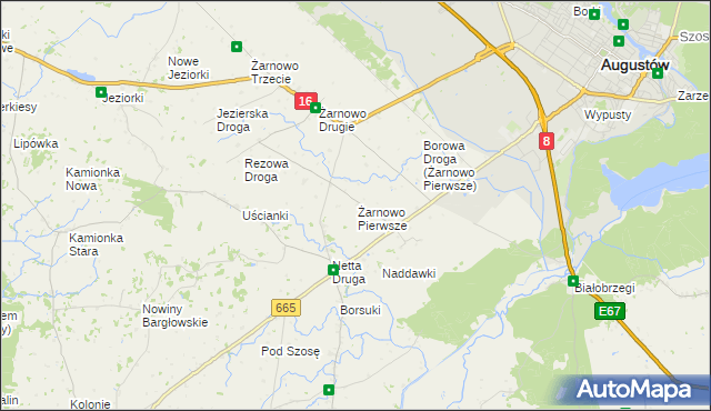 mapa Żarnowo Pierwsze, Żarnowo Pierwsze na mapie Targeo