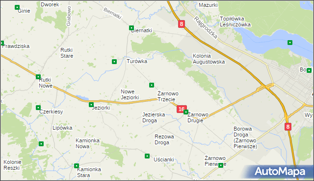 mapa Żarnowo Trzecie, Żarnowo Trzecie na mapie Targeo