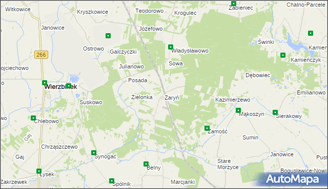 mapa Zaryń, Zaryń na mapie Targeo