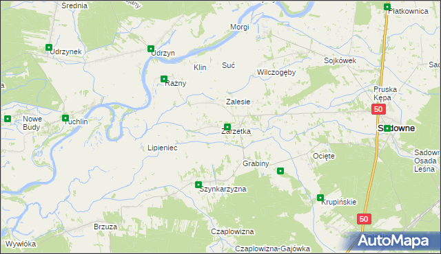 mapa Zarzetka, Zarzetka na mapie Targeo