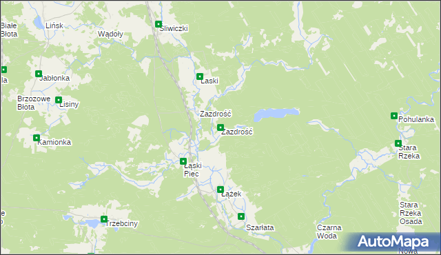 mapa Zazdrość gmina Osie, Zazdrość gmina Osie na mapie Targeo