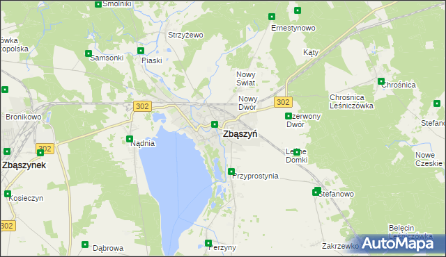 mapa Zbąszyń, Zbąszyń na mapie Targeo