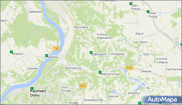 mapa Zbędowice, Zbędowice na mapie Targeo