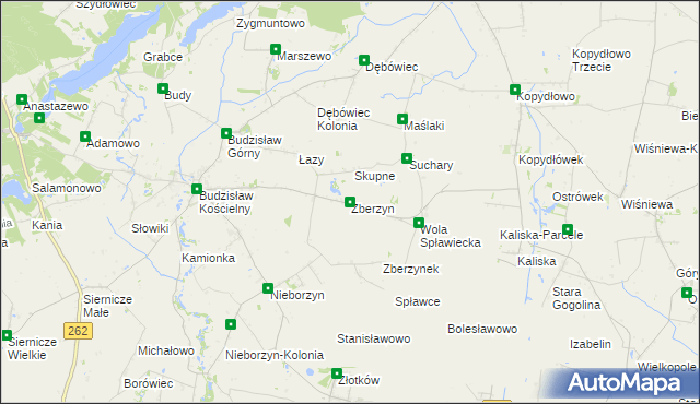 mapa Zberzyn, Zberzyn na mapie Targeo