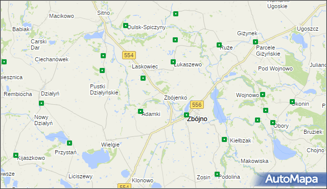 mapa Zbójenko, Zbójenko na mapie Targeo