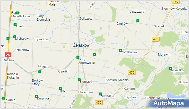 mapa Zborów gmina Żelazków, Zborów gmina Żelazków na mapie Targeo