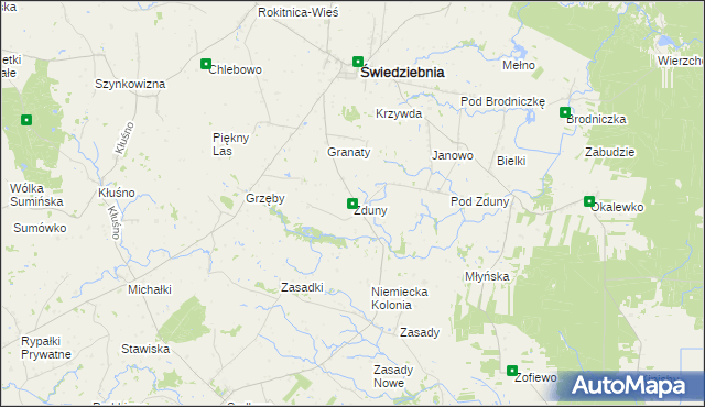 mapa Zduny gmina Świedziebnia, Zduny gmina Świedziebnia na mapie Targeo