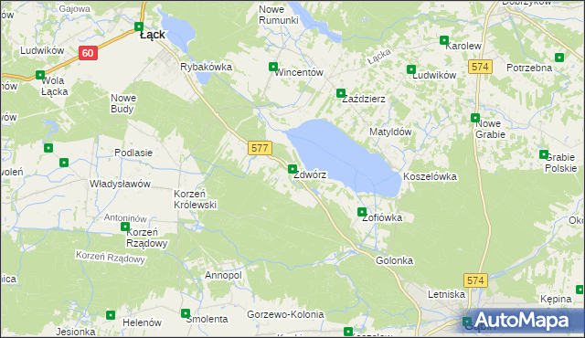 mapa Zdwórz, Zdwórz na mapie Targeo