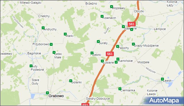 mapa Żebrki, Żebrki na mapie Targeo