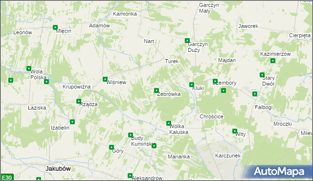 mapa Żebrówka, Żebrówka na mapie Targeo