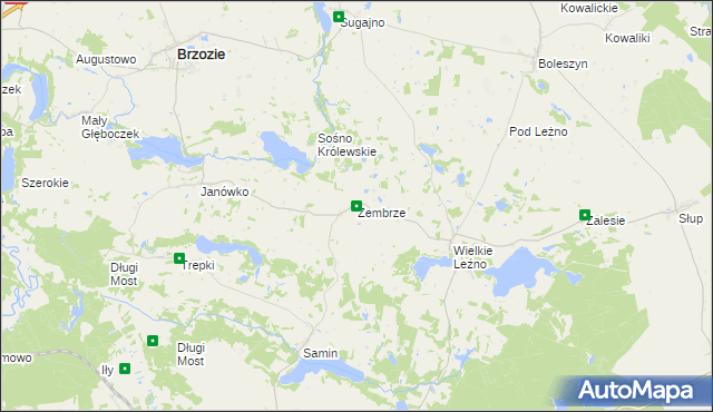 mapa Zembrze, Zembrze na mapie Targeo