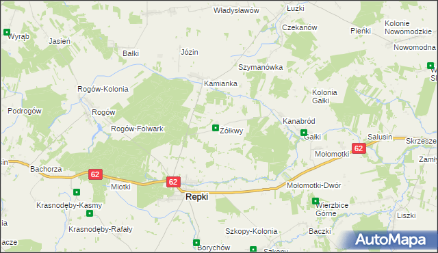 mapa Żółkwy, Żółkwy na mapie Targeo