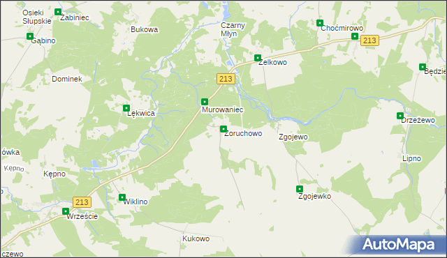 mapa Żoruchowo, Żoruchowo na mapie Targeo