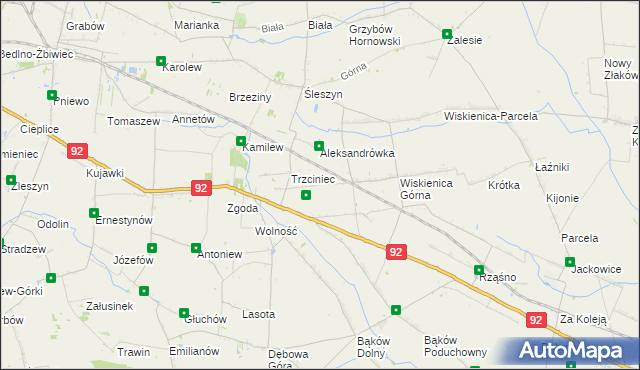 mapa Zosinów, Zosinów na mapie Targeo