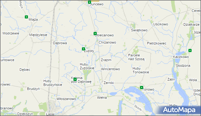 mapa Zrazim, Zrazim na mapie Targeo