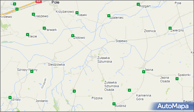 mapa Żuławka Sztumska, Żuławka Sztumska na mapie Targeo