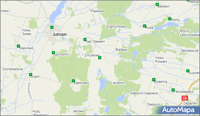 mapa Żydowski Bród, Żydowski Bród na mapie Targeo