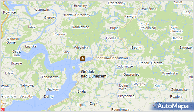 mapa Bartkowa-Posadowa, Bartkowa-Posadowa na mapie Targeo