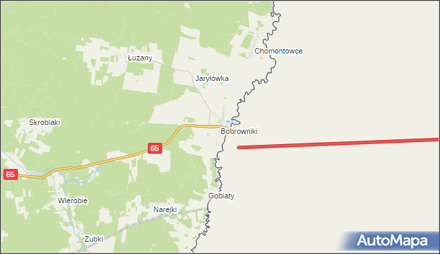 mapa Bobrowniki gmina Gródek, Bobrowniki gmina Gródek na mapie Targeo