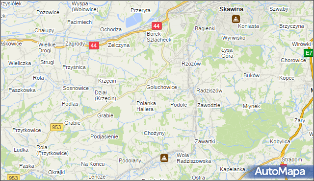 mapa Jurczyce, Jurczyce na mapie Targeo