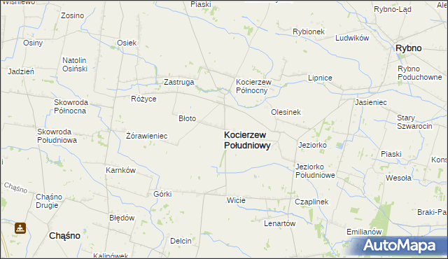 mapa Kocierzew Południowy, Kocierzew Południowy na mapie Targeo