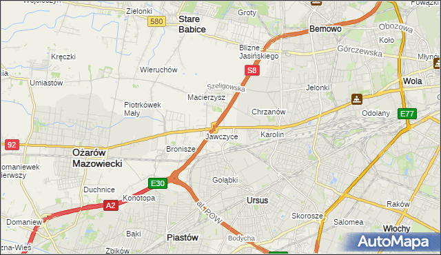 mapa Mory gmina Ożarów Mazowiecki, Mory gmina Ożarów Mazowiecki na mapie Targeo