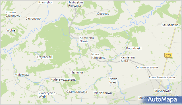 mapa Nowa Kamienna, Nowa Kamienna na mapie Targeo