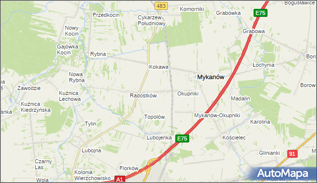 mapa Radostków-Kolonia, Radostków-Kolonia na mapie Targeo