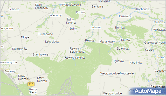mapa Rewica Królewska, Rewica Królewska na mapie Targeo