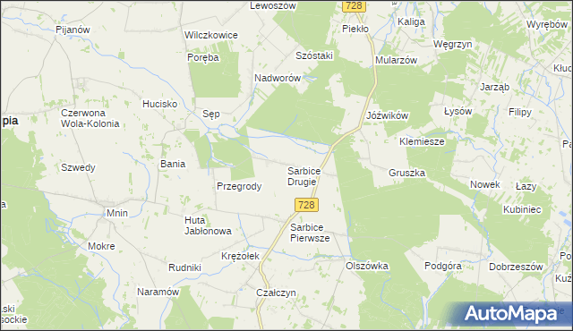 mapa Sarbice Drugie, Sarbice Drugie na mapie Targeo