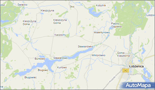 mapa Sławianówko, Sławianówko na mapie Targeo