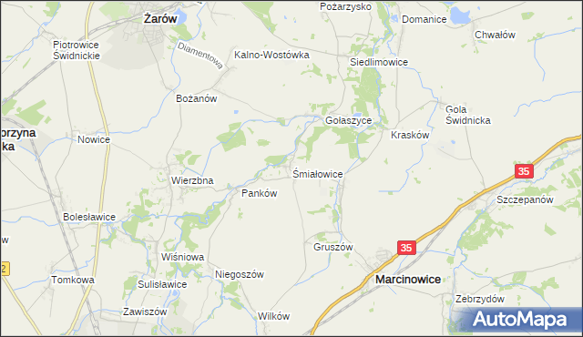 mapa Śmiałowice, Śmiałowice na mapie Targeo