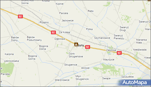 mapa Zduny powiat łowicki, Zduny powiat łowicki na mapie Targeo