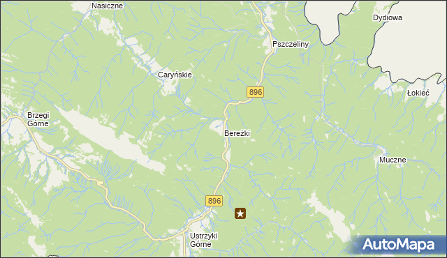 mapa Bereżki, Bereżki na mapie Targeo
