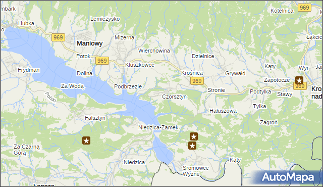 mapa Czorsztyn, Czorsztyn na mapie Targeo