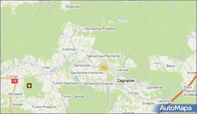 mapa Jasiów, Jasiów na mapie Targeo