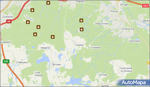 mapa Kołowo, Kołowo na mapie Targeo