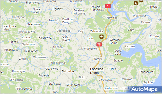 mapa Michalczowa, Michalczowa na mapie Targeo