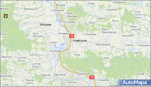 mapa Nawsie Kołaczyckie, Nawsie Kołaczyckie na mapie Targeo