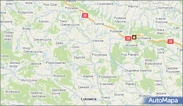 mapa Przyszowa, Przyszowa na mapie Targeo