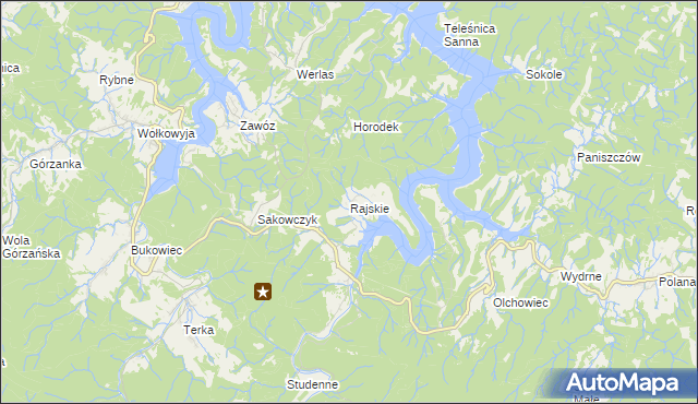 mapa Rajskie, Rajskie na mapie Targeo