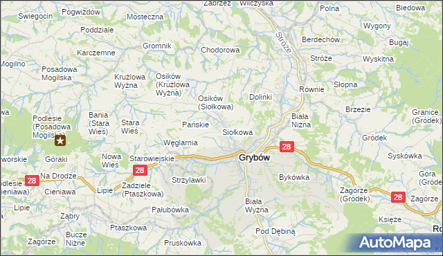 mapa Siołkowa, Siołkowa na mapie Targeo