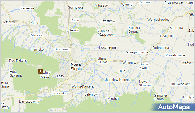 mapa Stara Słupia, Stara Słupia na mapie Targeo