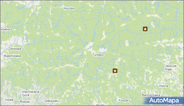 mapa Turbacz, Turbacz na mapie Targeo