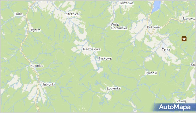 mapa Tyskowa, Tyskowa na mapie Targeo