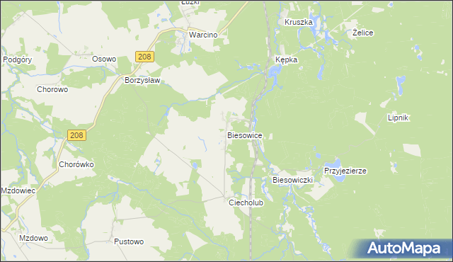 mapa Biesowice, Biesowice na mapie Targeo