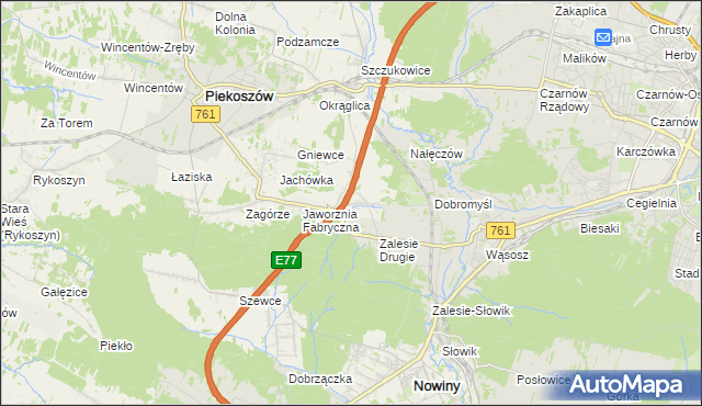 mapa Janów gmina Piekoszów, Janów gmina Piekoszów na mapie Targeo